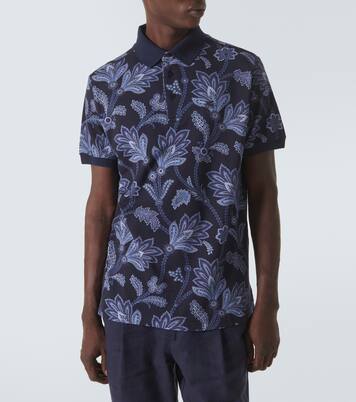 Printed cotton piqué polo shirt | Etro