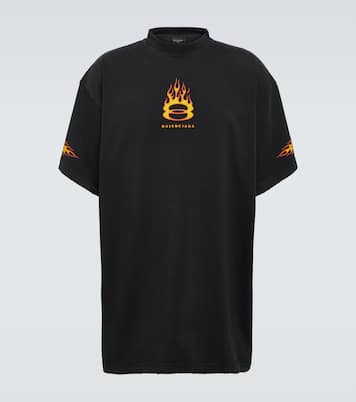 Oversized logo cotton jersey T-shirt | Balenciaga
