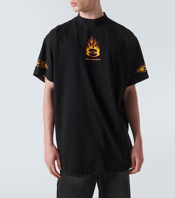 Oversized logo cotton jersey T-shirt | Balenciaga