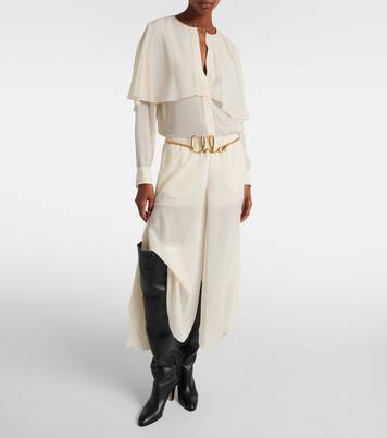 Caped silk chiffon blouse | Chloé
