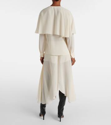 Caped silk chiffon blouse | Chloé