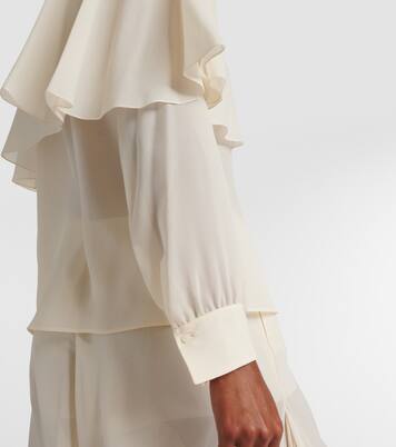 Caped silk chiffon blouse | Chloé