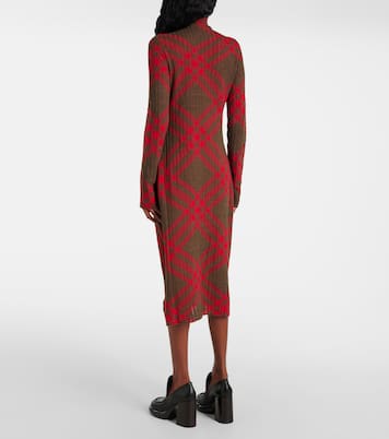 Midikleid Burberry Check aus Rippstrick | Burberry
