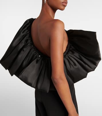 Perla ruffled satin-trimmed jumpsuit | Solace London