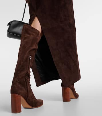 Jupe crayon Loxley en daim | Khaite