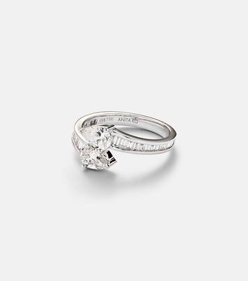 Bague Saturn en or blanc 18 ct et diamants | Anita Ko