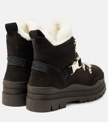 Arosa shearling-trimmed suede ankle boots | Bogner