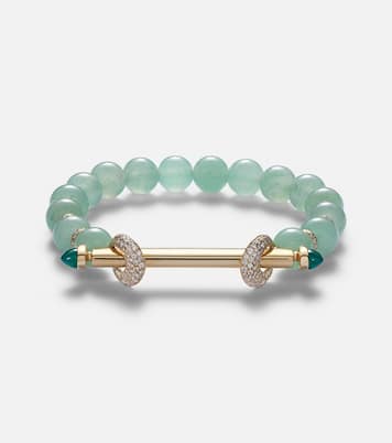 Chakra 18kt gold bracelet with gemstones | Ananya