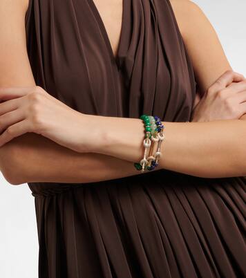 Chakra 18kt gold bracelet with gemstones | Ananya