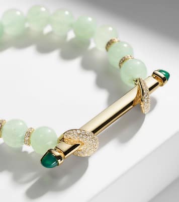 Chakra 18kt gold bracelet with gemstones | Ananya