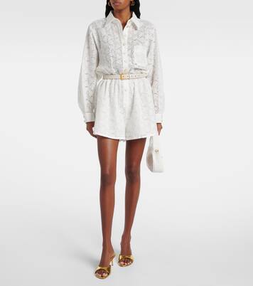 Mono Crush Embroidered de lino | Zimmermann