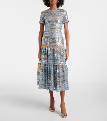 Maxikleid aus Tüll mit Pailletten | Elie Saab