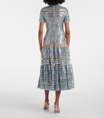 Maxikleid aus Tüll mit Pailletten | Elie Saab