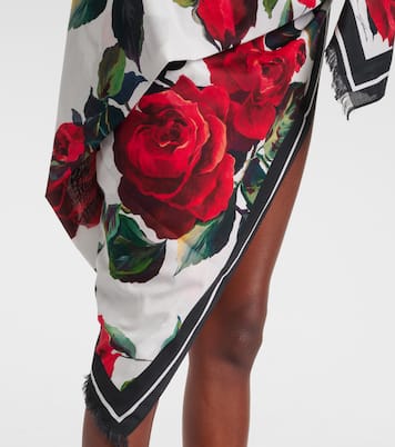 Floral cotton beach cover-up | Dolce&Gabbana