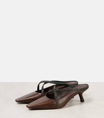 Mules aus Leder | Brunello Cucinelli