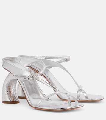 Sandalen aus Metallic-Leder | Dries Van Noten