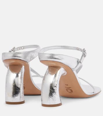 Sandalen aus Metallic-Leder | Dries Van Noten
