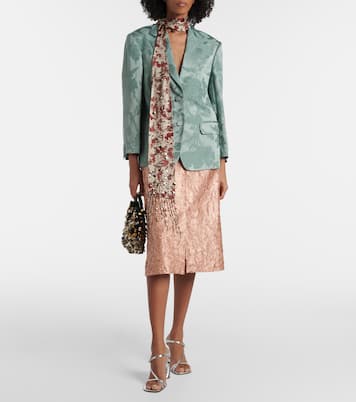 Sandalen aus Metallic-Leder | Dries Van Noten