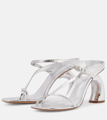 Sandalen aus Metallic-Leder | Dries Van Noten