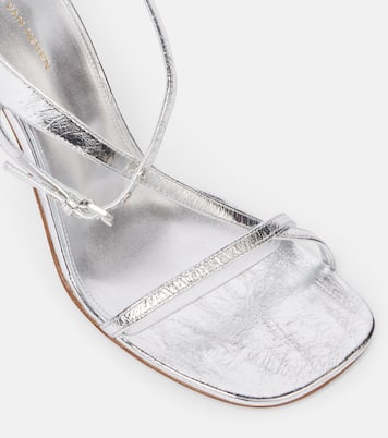 Sandalen aus Metallic-Leder | Dries Van Noten