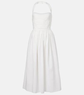Robe midi Leia brodée en coton | Markarian