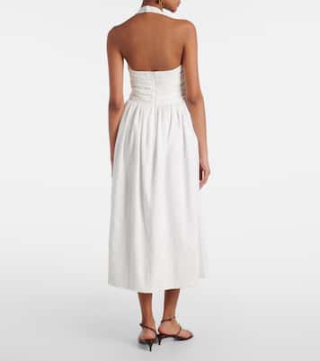 Robe midi Leia brodée en coton | Markarian