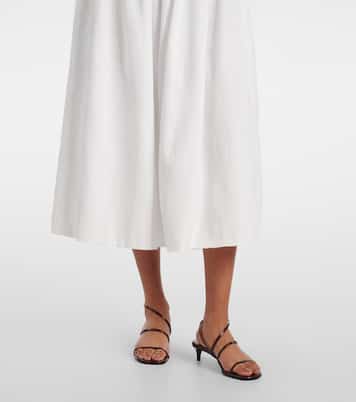 Robe midi Leia brodée en coton | Markarian