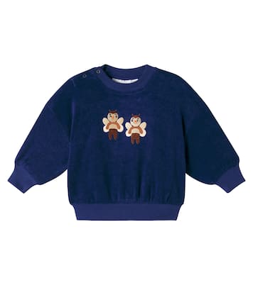 Baby embroidered cotton terry sweatshirt | Mini Rodini