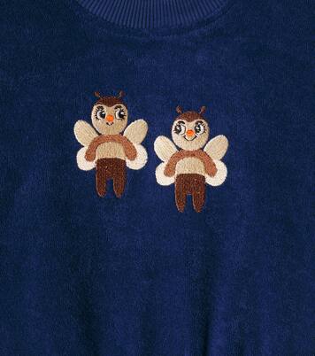 Baby embroidered cotton terry sweatshirt | Mini Rodini