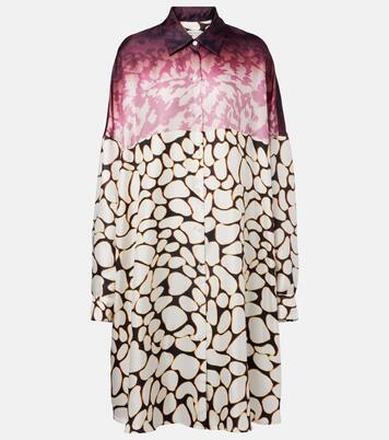 Robe chemise imprimée en soie | Dries Van Noten