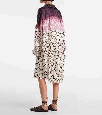 Robe chemise imprimée en soie | Dries Van Noten