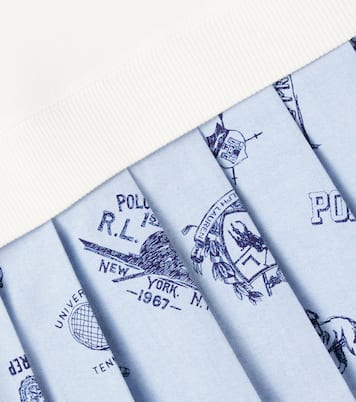 褶裥棉质混纺毛巾布Polo衫式连衣裙 | Polo Ralph Lauren Kids