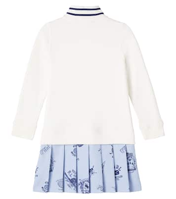 褶裥棉质混纺毛巾布Polo衫式连衣裙 | Polo Ralph Lauren Kids
