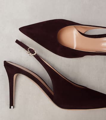 Escarpins slingback Robbie en daim | Gianvito Rossi