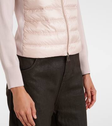 Down-paneled virgin wool cardigan | Moncler