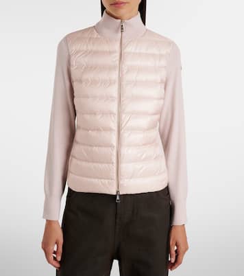 Down-paneled virgin wool cardigan | Moncler