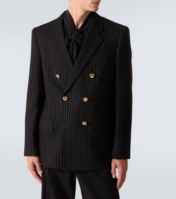 Blazer gessato in lana e seta | Valentino