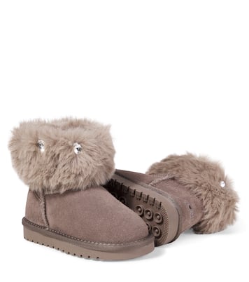 Embellished suede boots | Monnalisa