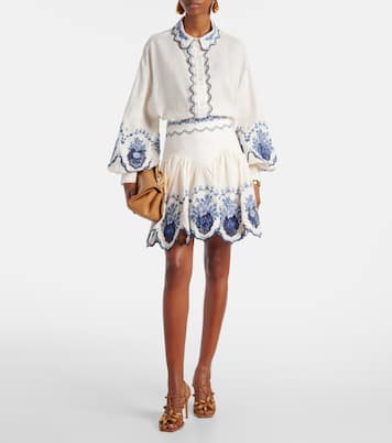 Blouse Abadía Wild en lin à fleurs | Agua by Agua Bendita