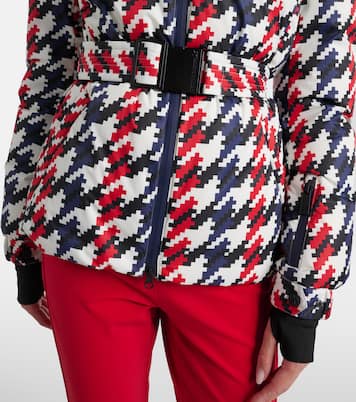Candice houndstooth down ski jacket | Perfect Moment