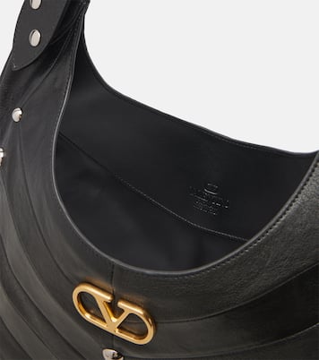 Verzierte Schultertasche Hoboho Large aus Leder | Valentino Garavani