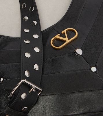 Verzierte Schultertasche Hoboho Large aus Leder | Valentino Garavani