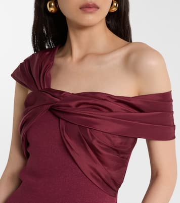 Celiana organza-trimmed knitted top | Simkhai