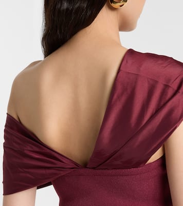 Celiana organza-trimmed knitted top | Simkhai