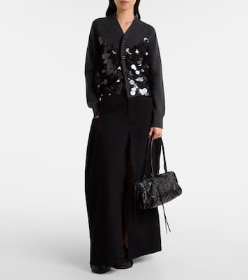 Falda larga de denim | Sacai