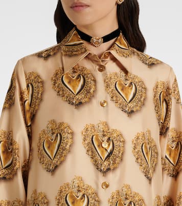 Printed silk shirt dress | Dolce&Gabbana