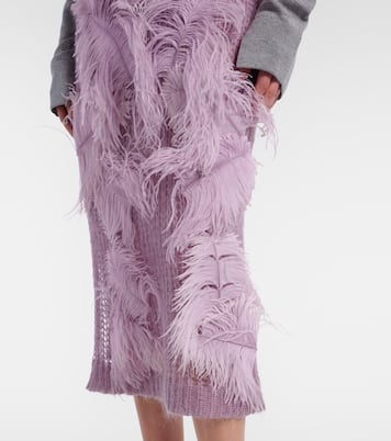 Jupe midi à plumes | The Attico