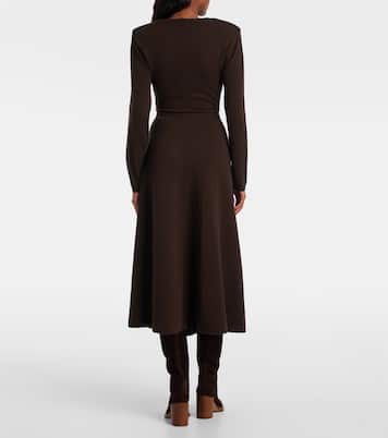 Jupe midi en laine et cachemire | Jardin des Orangers