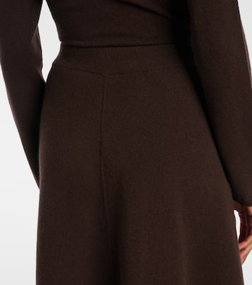 Jupe midi en laine et cachemire | Jardin des Orangers