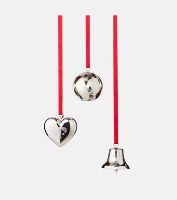 Set of 3 palladium-plated ornaments | Georg Jensen
